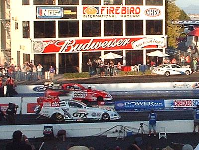 Ashley Force & Del Worsham at Firebird